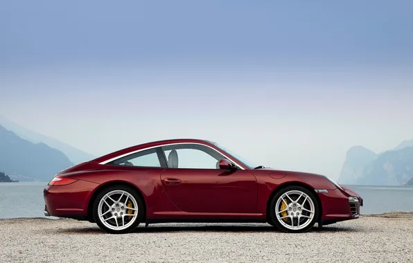 Картинка 911, 997, Porsche, вид сбоку, 997.2, Targa, тарга, Targa 4S, 2009–2012