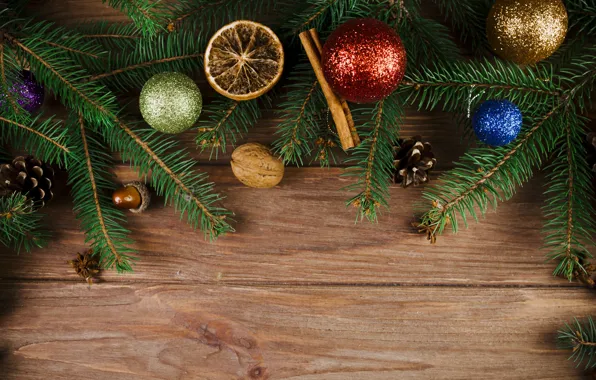 Картинка шары, елка, Новый Год, Рождество, Christmas, balls, wood, New Year, decoration, Merry, fir tree, ветки …