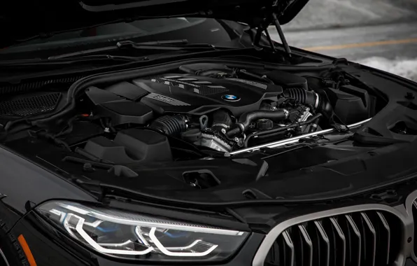 Картинка чёрный, купе, BMW, мотор, Gran Coupe, 2020, 8-Series, 2019, четырёхдверное купе, M850i xDrive, 8er, G16