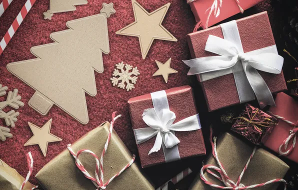 Картинка украшения, Новый Год, Рождество, подарки, Christmas, wood, New Year, decoration, xmas, gift box, Merry