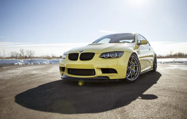 Картинка BMW, Yellow, E92, Shadow, M3