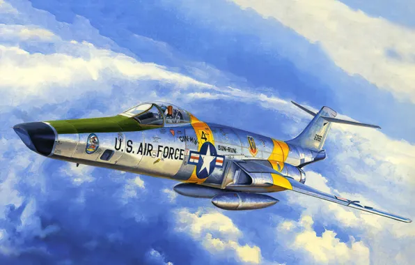 Картинка art, airplane, aviation, jet, rf-101C