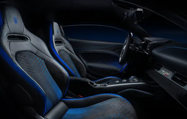 Картинка Maserati, интерьер, масерати, салон автомобиля, 2022, Maserati MC20 Coupe