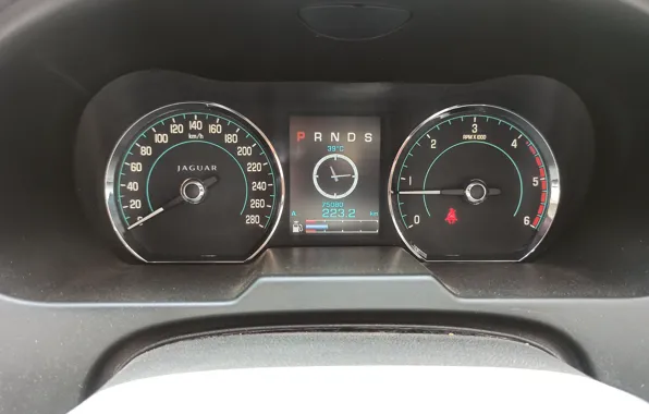 Картинка Speedometer, Digital Meter, Odometer, John Mechlan, Jaguar XF 2012