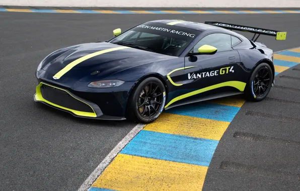 Картинка Aston Martin, Vantage, гоночное авто, 2018, GT4