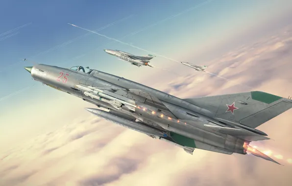 Картинка Перехватчик, КБ МиГ, МиГ-21бис, Фронтовой истребитель