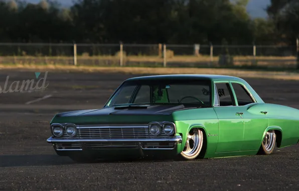 Картинка Chevrolet, Green, Tuning, Impala, Lowrider, 1965 Year