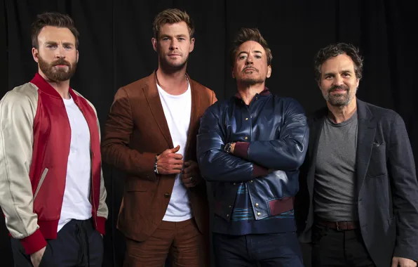 Картинка avengers, Chris Hemsworth, Chris Evans, Mark Ruffalo, Robert Downey