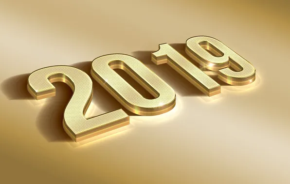 Картинка Новый год, золотой, 2019
