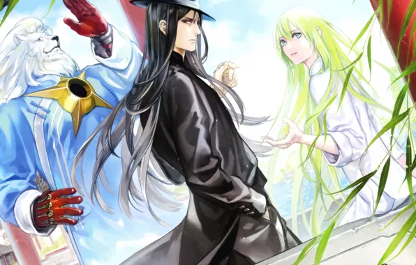 Картинка парни, длинные волосы, Fate / Grand Order, Судьба великая кампания