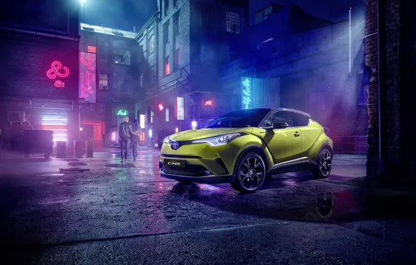 Картинка Toyota, C-HR, 2019, Neon Lime, powered py JBL
