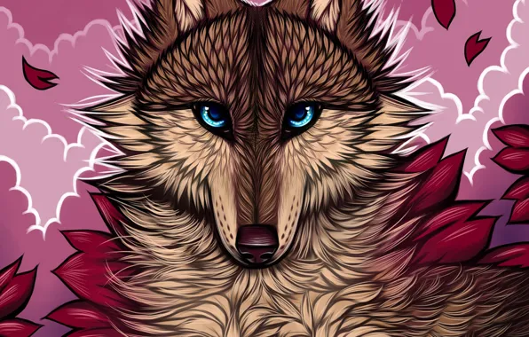 Картинка взгляд, волк, myarukawolf, by myarukawolf