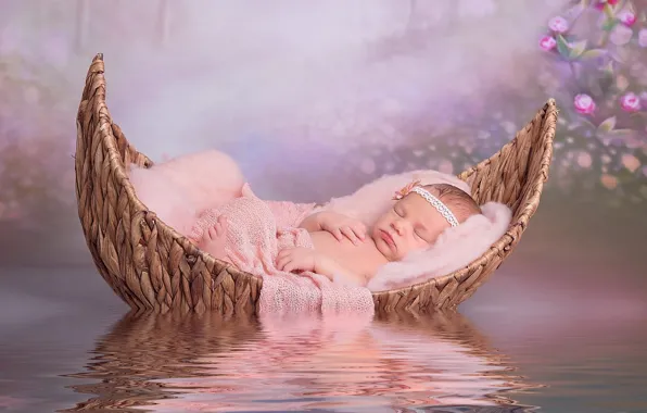 Картинка вода, dream, лодка, сон, сказка, малыш, water, дитя, нега, child, baby, boat, bliss, fairy tale, …