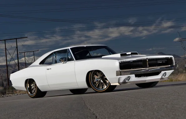 Картинка Dodge, Front, Coupe, Charger, White, Dodge Charger, Muscle car, Vehicle