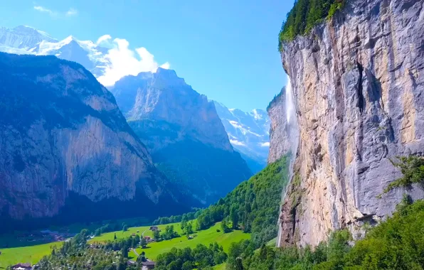 Картинка красота, Швейцария, Лаутербруннен, красивый пейзаж, Коммуна в Швейцарии, LyudaSav