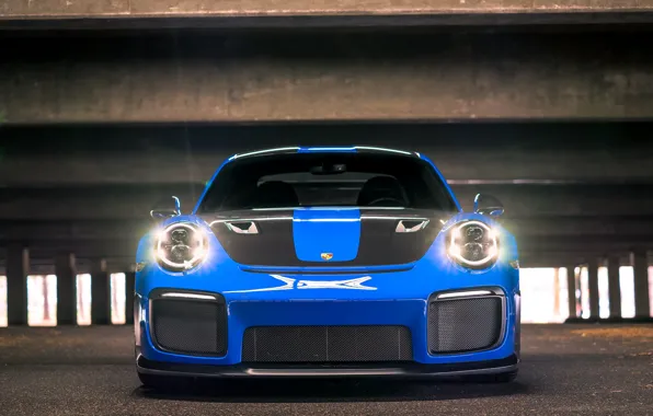 Картинка 911, Porsche, Light, Blue, Front, GT3 RS, Face, VAG, Sight