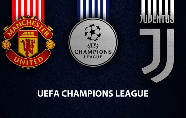 Картинка wallpaper, sport, logo, football, Manchester United, Juventus, UEFA Champions League, Manchester United vs Juventus