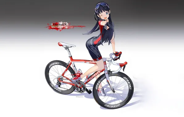 Картинка девушка, велосипед, спорт