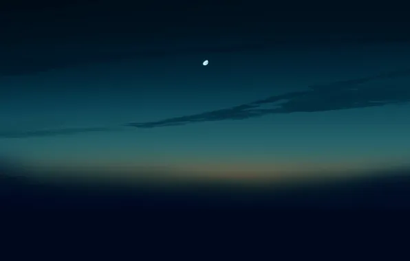 Картинка небо, луна, by Gracile