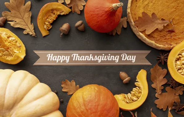Картинка осень, листья, пирог, тыква, cake, выпечка, autumn, leaves, pumpkin, baking, cloth, жолуди, thanksgiving, День Благодарения