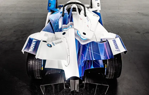 Картинка вид сзади, 2018, Formula E, Electric Race Car, BMW iFE.18