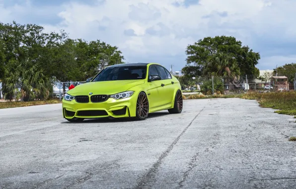 Картинка BMW, F80, M3, Light green