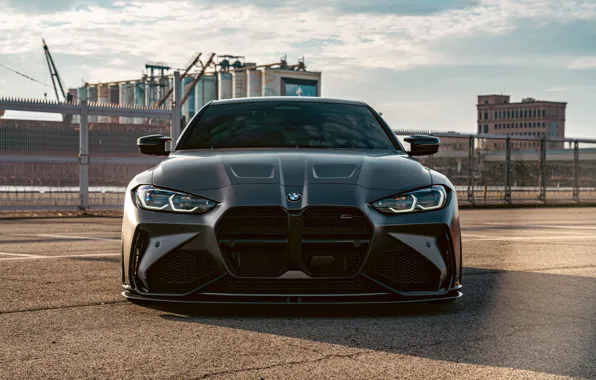 Картинка BMW, Front, Grey, Face, BMW M4, Sight, G82, BMW M4 Coupe, Facelift Kit, ADRO