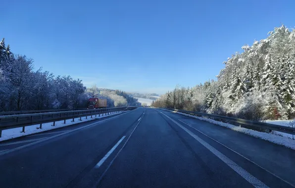 Картинка зима, дорога, снег, пейзаж, природа, durnovskyi