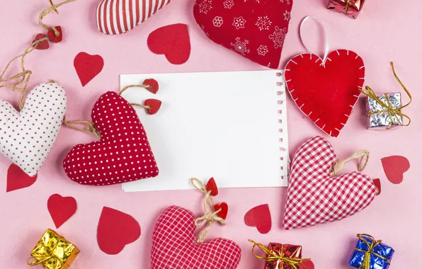 Картинка любовь, подарок, сердце, сердечки, red, love, heart, wood, romantic, valentine's day