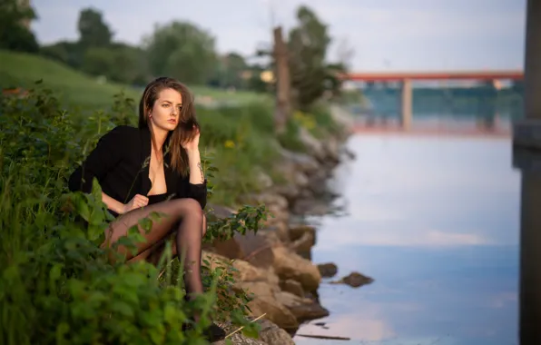 Картинка девушка, река, Tatjana