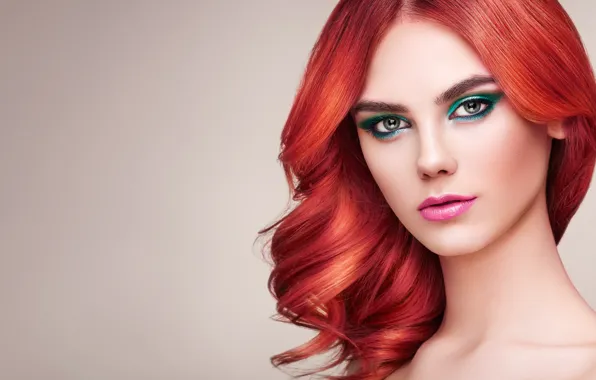 Картинка девушка, стиль, модель, макияж, прическа, рыжие волосы, Oleg Gekman