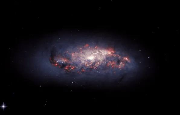Картинка Stars, Galaxy, Spiral galaxy, NGC 972, Gas clouds, Star formation regions, Cosmic dust, Hydrogen gas, …