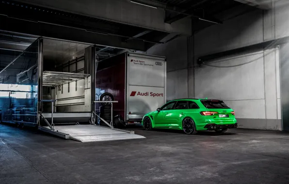 Картинка Audi, вид сзади, RS 4, ABT, универсал, RS4, 2019, RS4+
