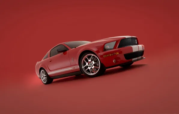 Картинка mustang, red, shelby GT-500