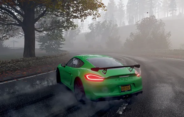 Картинка Porsche, Drift, Porsche Cayman GT4, Forza Horizon 4