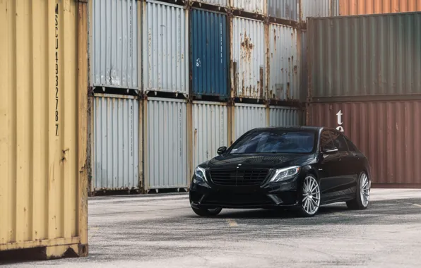 Картинка Mercedes, Black, S550, Luxury, W222, Sight
