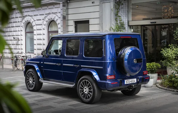 Картинка синий, Mercedes-Benz, внедорожник, вход, G-Class, 2019