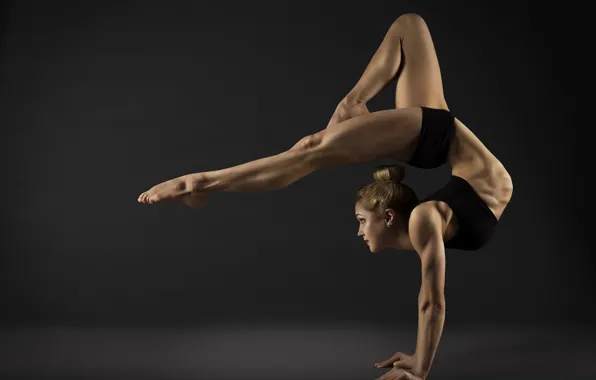Картинка woman, figure, pose, training, gymnastics, elongation, technique