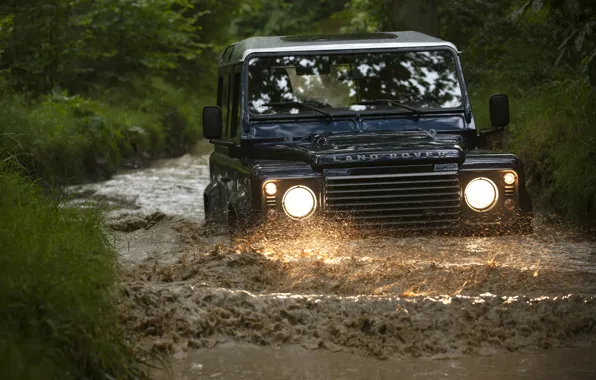 Картинка Land Rover, Defender, канава, 2013, Defender 90