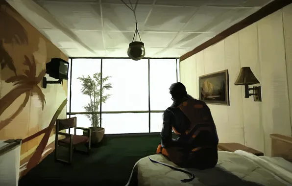 Картинка комната, кровать, half-life, Gordon Freeman