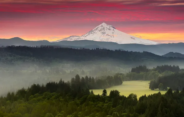 Картинка Oregon, Mount Hood, Sandy River Valley, Jonsrud Viewpoint