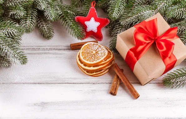 Картинка украшения, подарок, Новый Год, Рождество, Christmas, wood, New Year, decoration, xmas, gift box, Merry, fir …