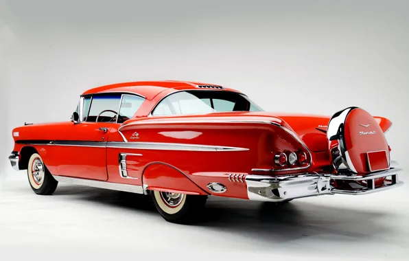 Картинка Chevrolet, Classic, Bel Air, Impala, Хром, Classic car, 1958, Chevrolet Bel Air Impala