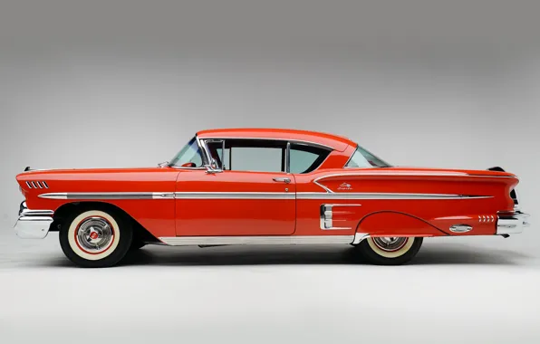 Картинка Chevrolet, Колеса, Classic, Bel Air, Impala, Хром, Classic car, 1958, Chevrolet Bel Air Impala