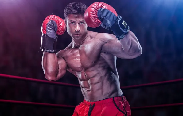 Картинка man, muscles, boxing, guard