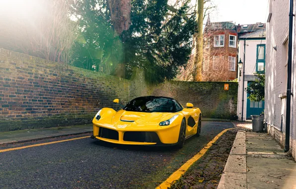Картинка Ferrari, Black, Yellow, LaFerrari