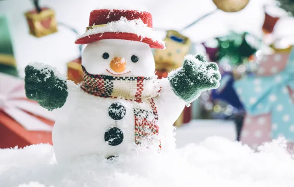Картинка зима, снег, снежинки, Новый Год, Рождество, снеговик, happy, Christmas, winter, snow, Merry Christmas, Xmas, snowman, …