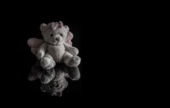 Картинка отражение, игрушка, alone bear