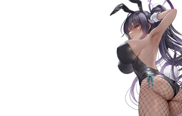 Картинка girl, hot, sexy, ass, Anime, pretty, butt, bunny, tight, usagi, hey, netting, bunny suit, blue …