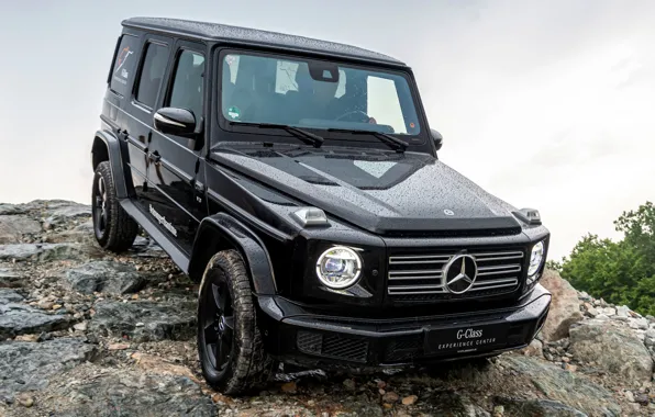 Картинка камни, чёрный, Mercedes-Benz, внедорожник, 4x4, G-Class, V8, 2019